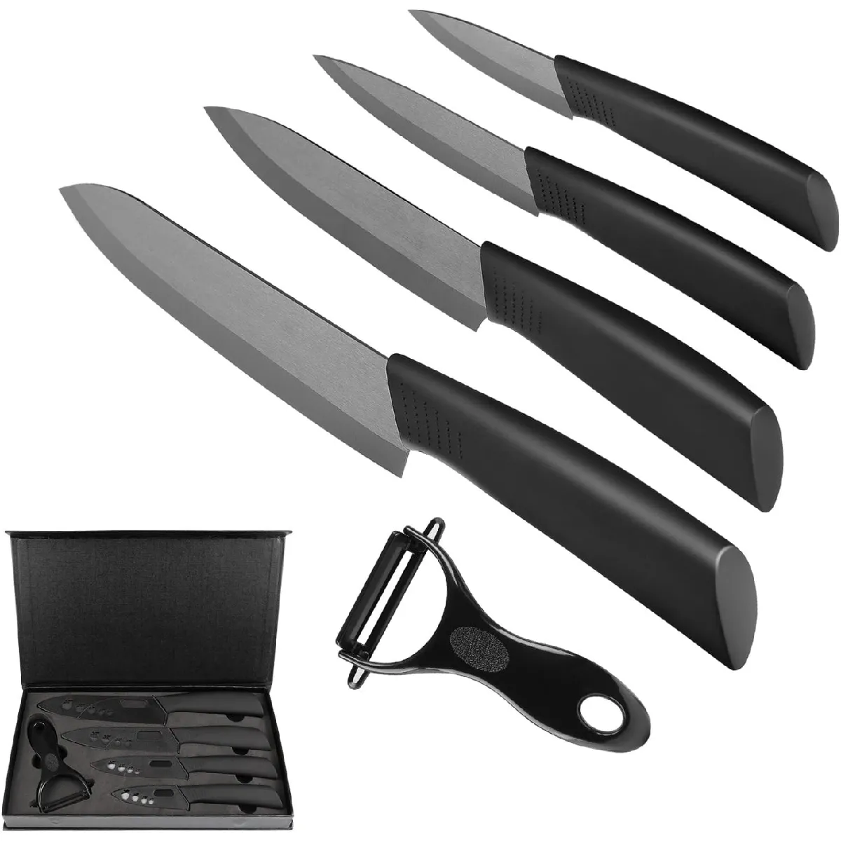 Set 5 Couteaux De Cuisine Céramique