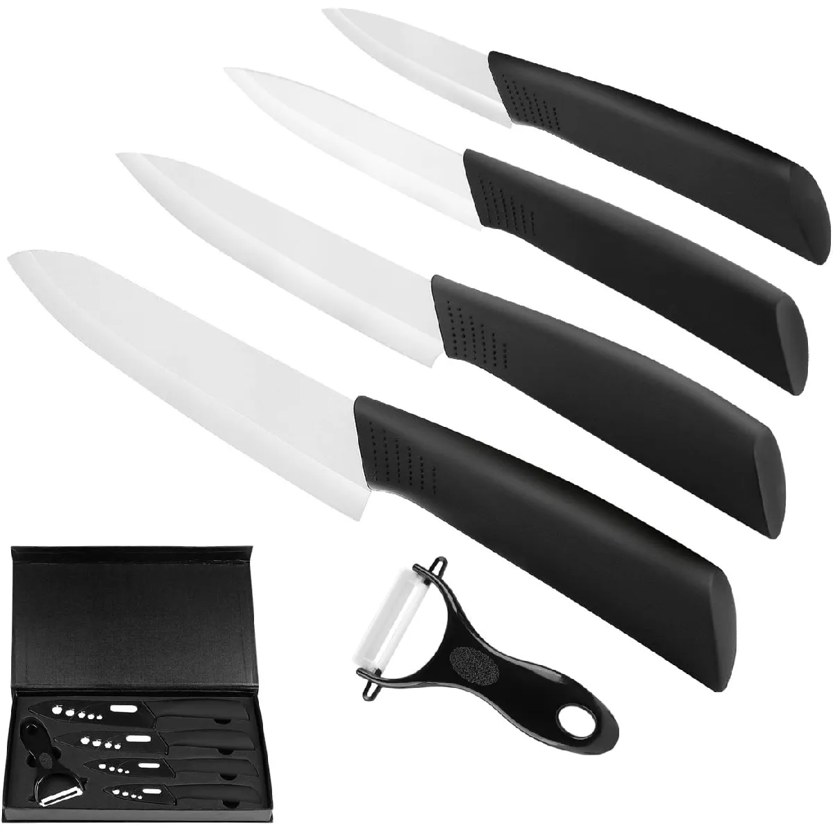 Set 5 Couteaux De Cuisine Céramique