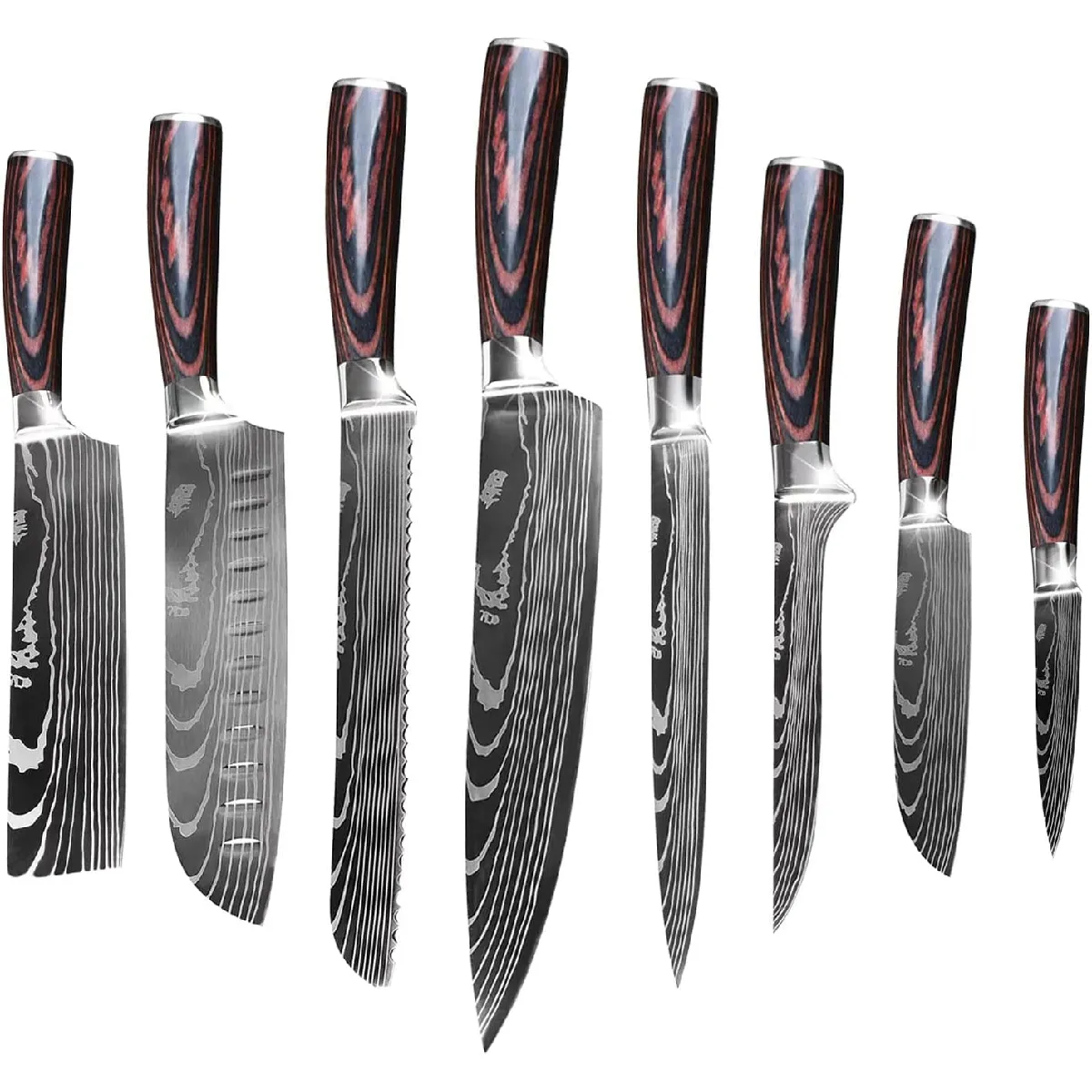 8 Couteaux De Cuisine Ultra Sharp En Acier Inoxydable
