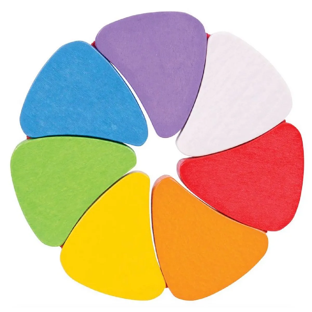 Jeu De Dextérité Bigjigs Rainbow Petals 95 Mm Jaune Bois