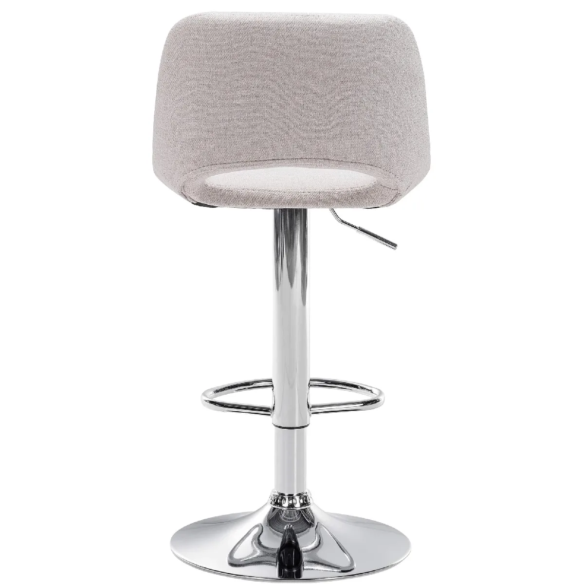 Tabouret De Bar Camden Tissu Chromé Crème