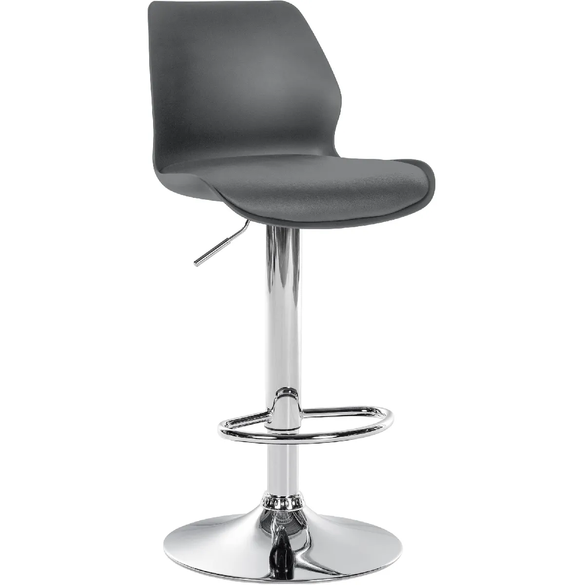 Tabouret De Bar Gilbert En Plastique Gris
