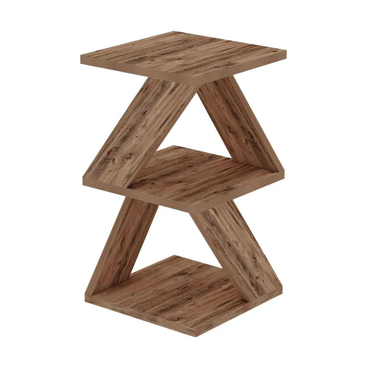 Etagère beige 3 niveaux 30x30x50 cm naturel - lovyk