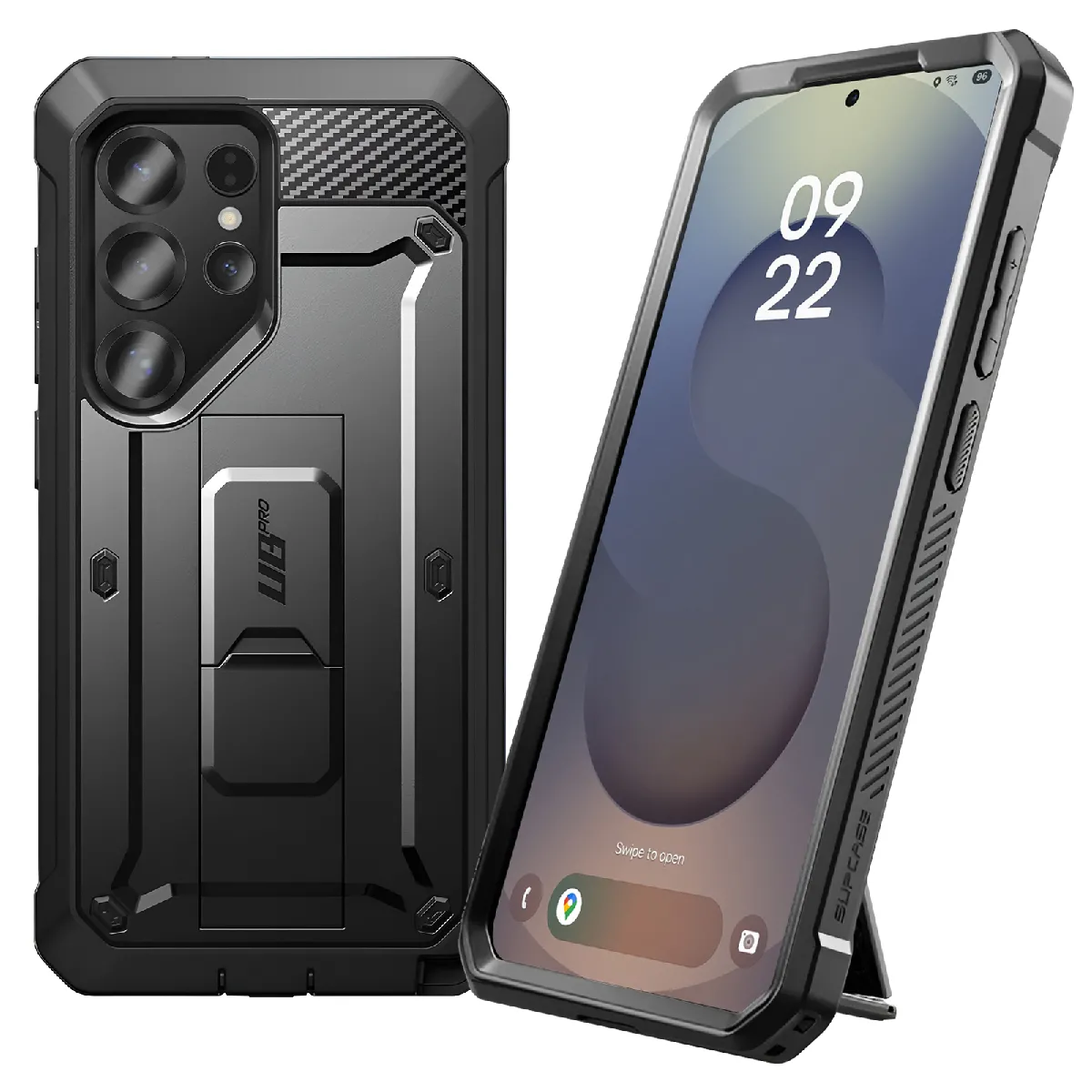 Coque Intégrale Pour Samsung S25 Ultra Antichoc Béquille Support Noir Supcase