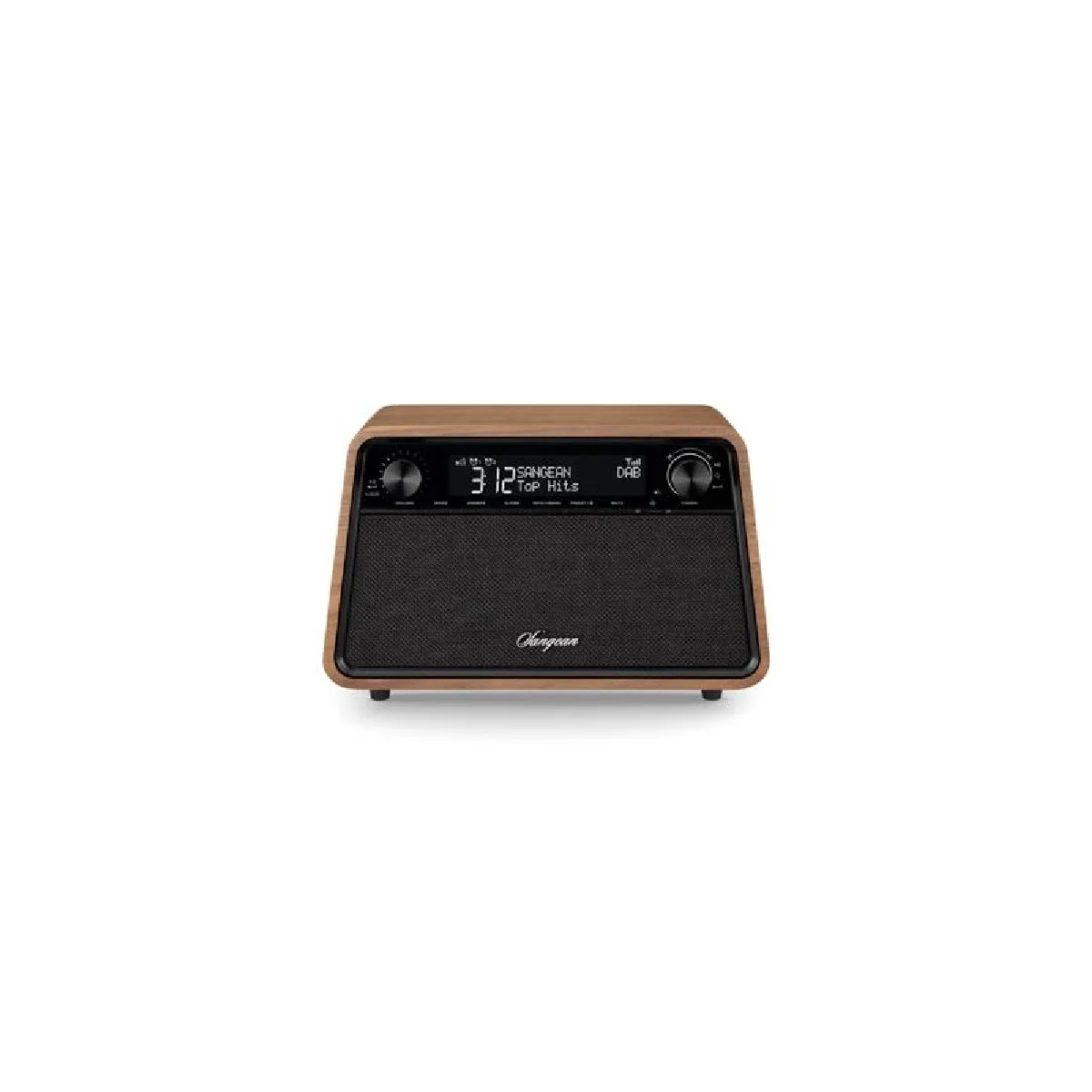 Radio Réveil Vintage Sangean Wr 201d Dab+ Fm Rds Bluetooth Aux Noyer Vintage