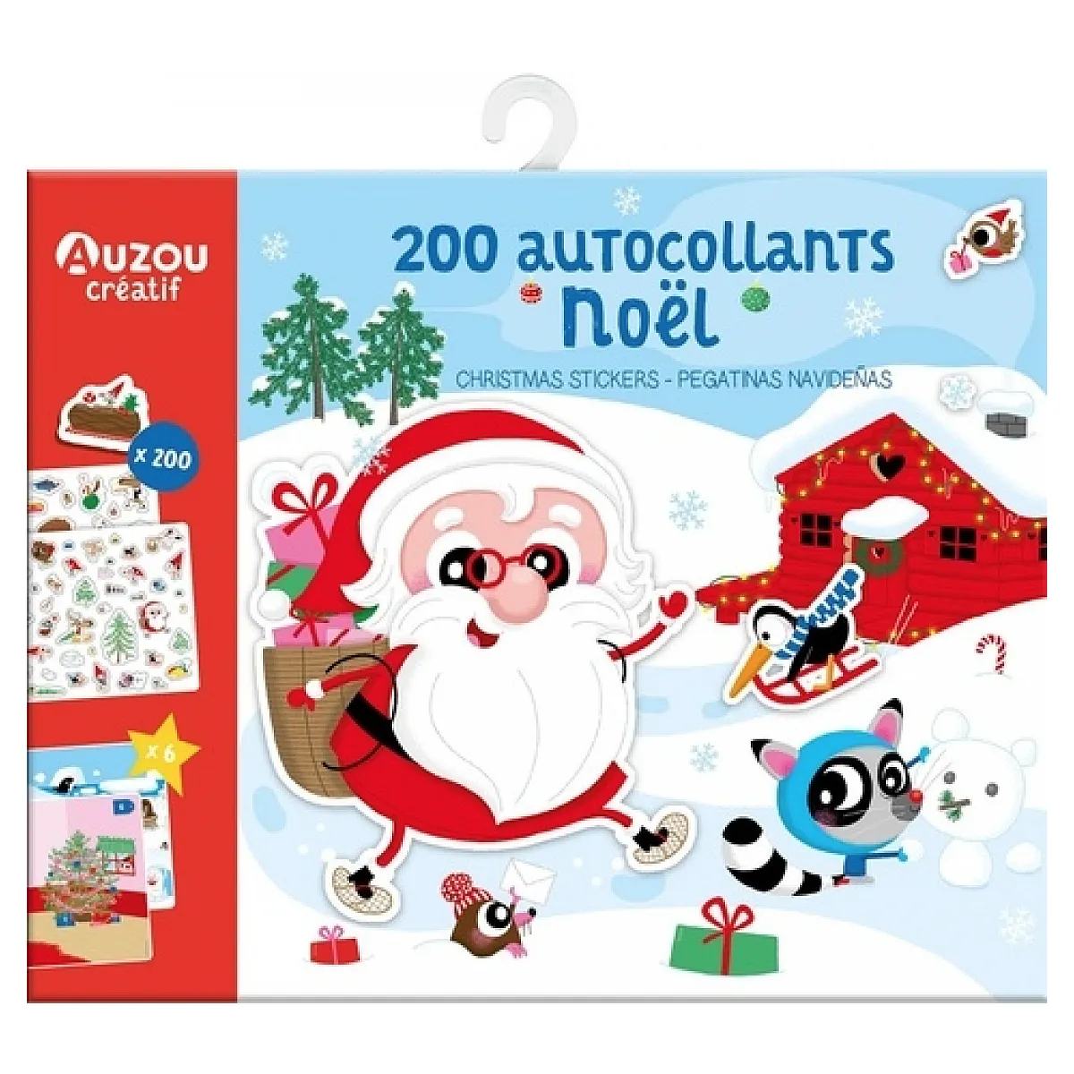 200 autocollants sur le thème de noel