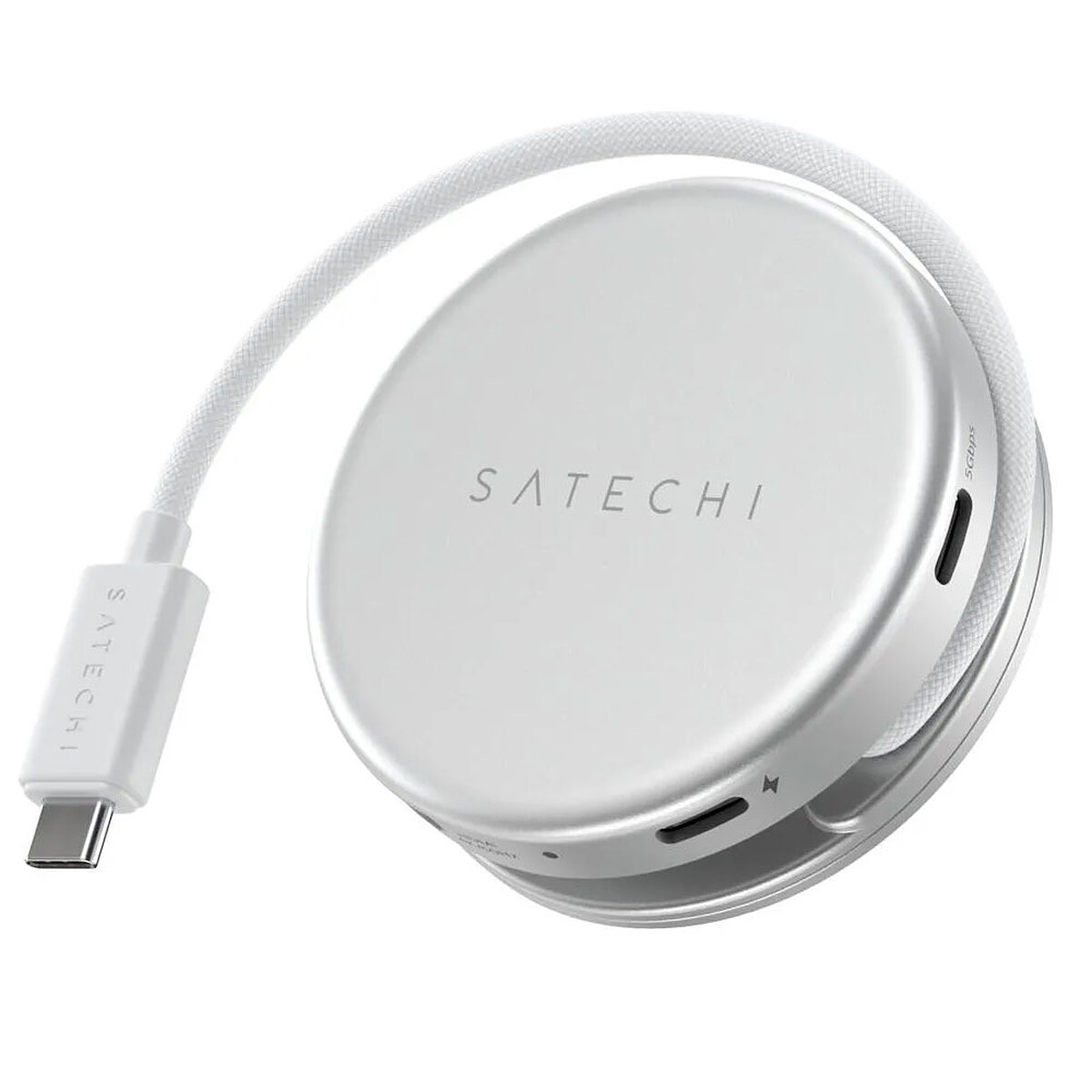 Hub Multiport 5-en-1 Usb-c Vers Hdmi / Usb-a / 2 Usb-c / Carte Sd Modèle Onthego Argent Satechi