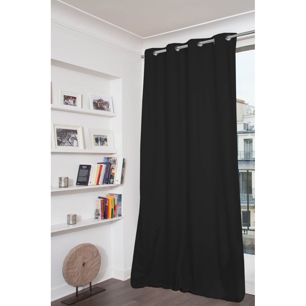 Rideau Occultant Total Oeillets Noir MC710 135L x 250H