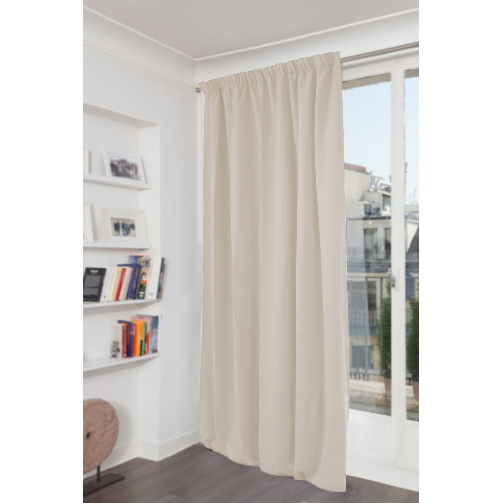 Rideau thermique occultant Galon fronceur Beige MC634 140L x 260H