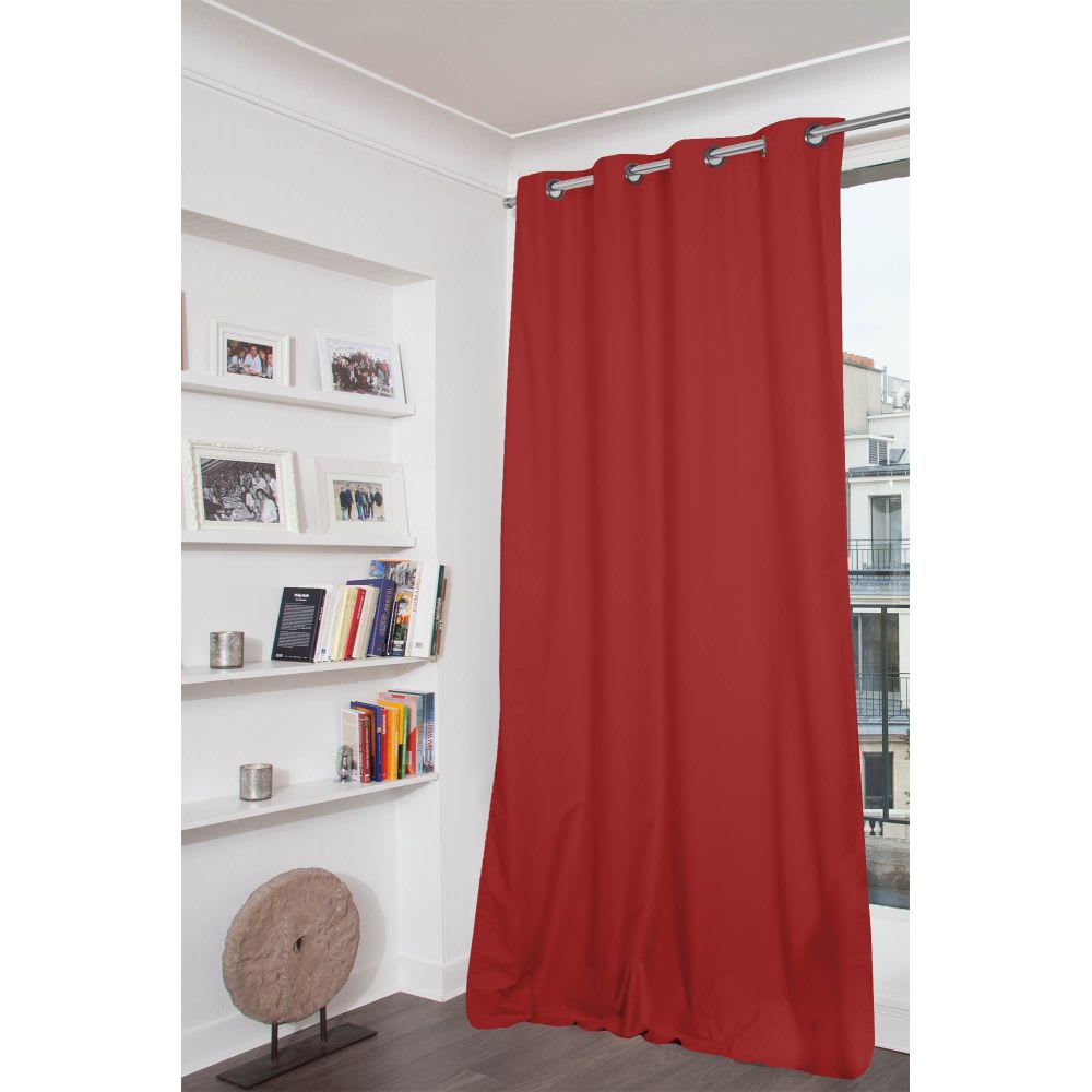 Rideau Occultant Total Oeillets Rouge MC310 135L x 250H