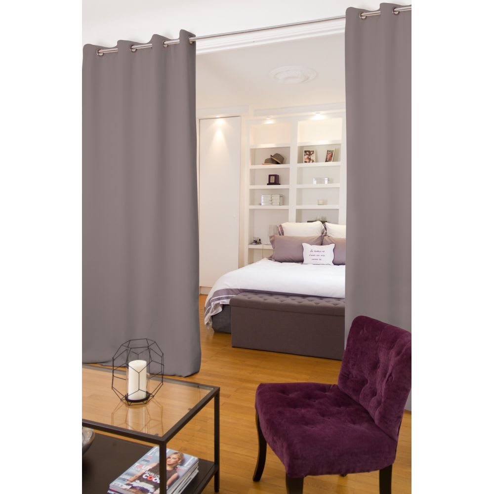 Rideau phonique séparateur Oeillets Gris MC7305 140L x 250H