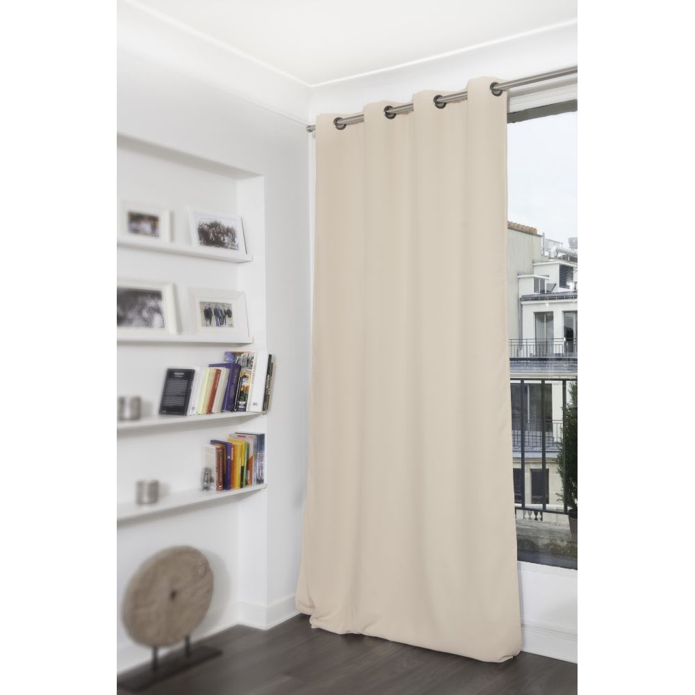 Rideau thermique occultant Oeillets Beige MC634 140L x 180H