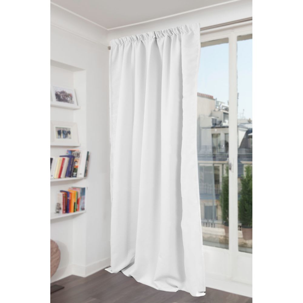 Rideau phonique Galon fronceur - Blanc MC720 140L x 260H MOONDREAM
