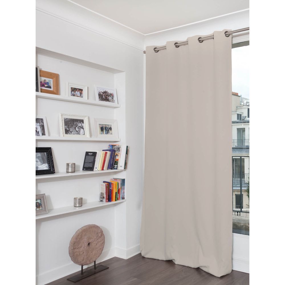 Rideau thermique occultant Oeillets Gris MC17 140L x 260H