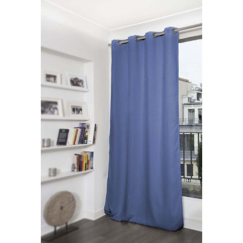 Rideau Occultant Oeillets Bleu MC666 140L x 180H