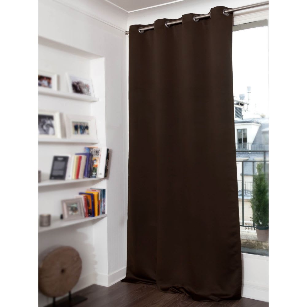 Rideau Occultant Oeillets Marron MC610 140L x 260H