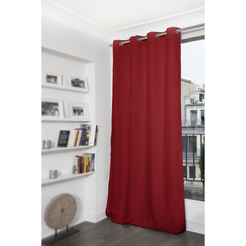 Rideau Occultant Oeillets Rouge MC310 140L x 260H