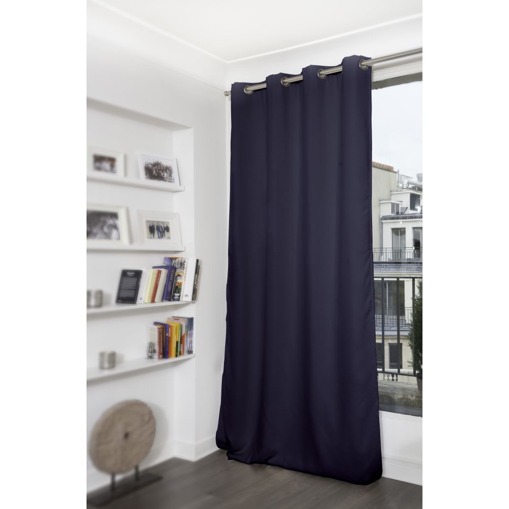Rideau Occultant Oeillets Bleu MC412 140L x 260H