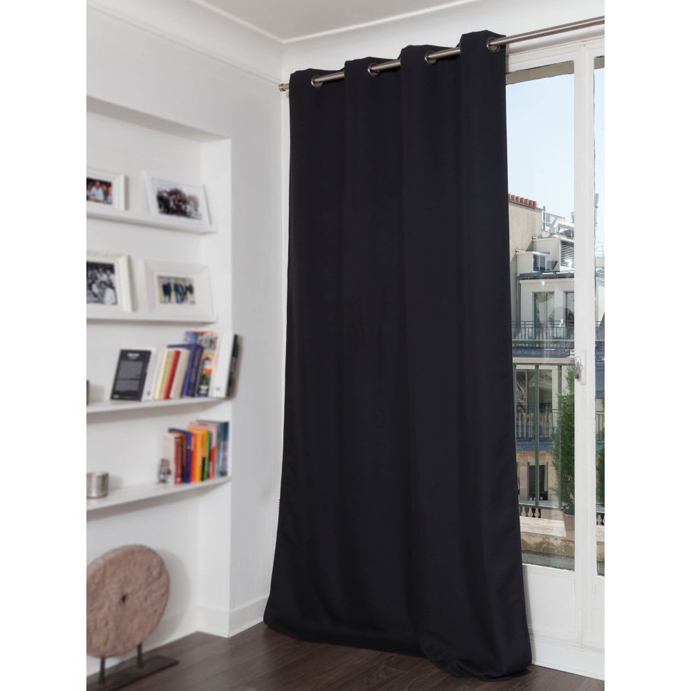 Rideau Occultant Oeillets Noir MC710 140L x 300H