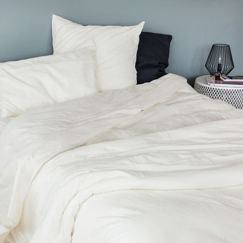 Drap Plat En Coton Lavé