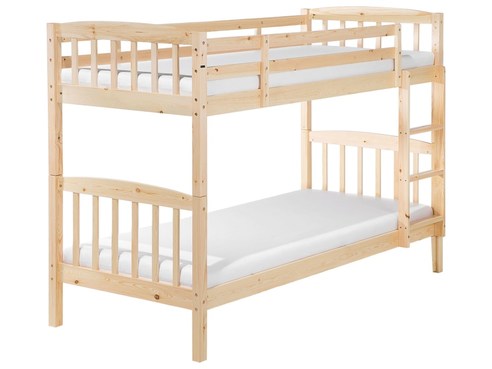 Lit Superposé En Bois Clair 90 X 200 Cm Revin