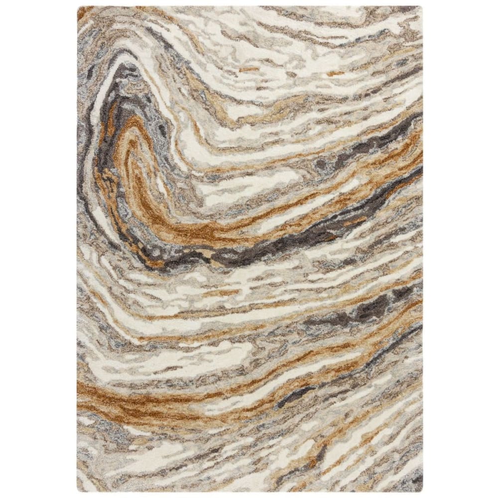 Tapis de salon moderne en polyester beige 120x170 cm