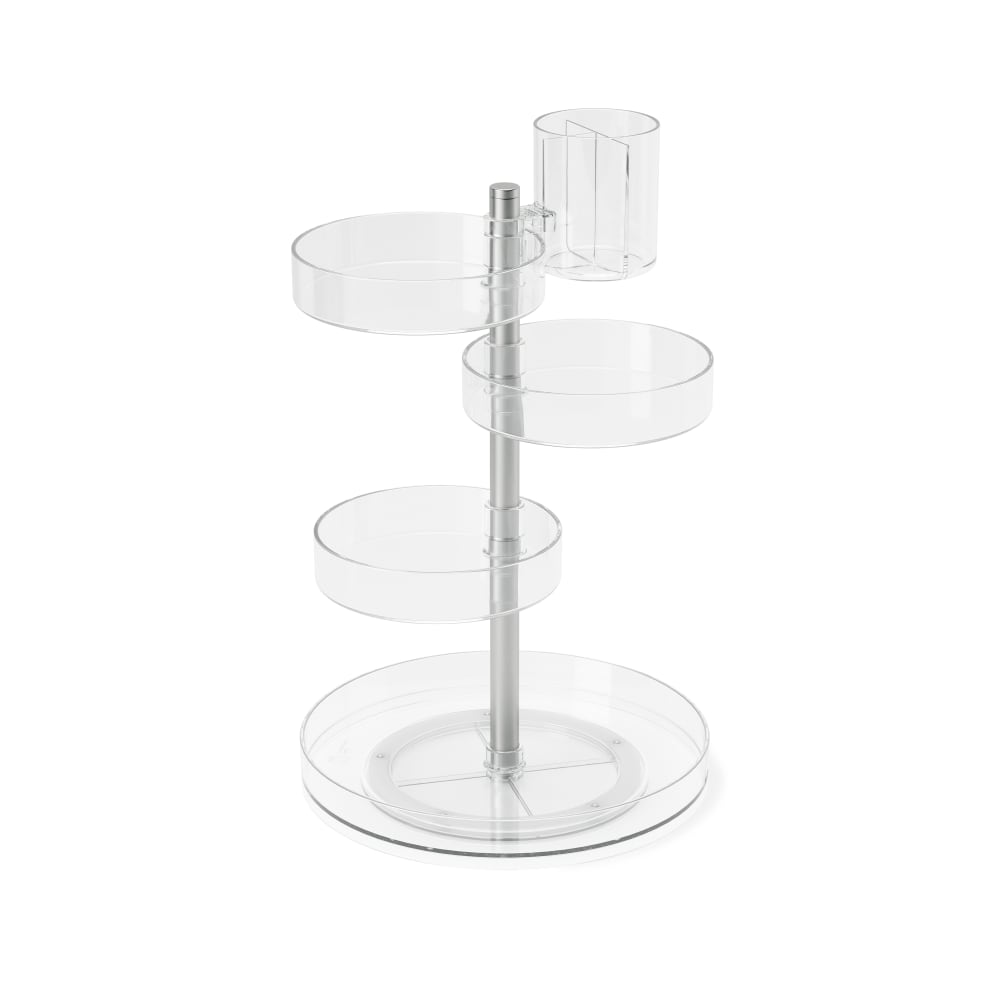 Organiseur de salle de bain 5 plateaux rotatifs Pirouette H34cm