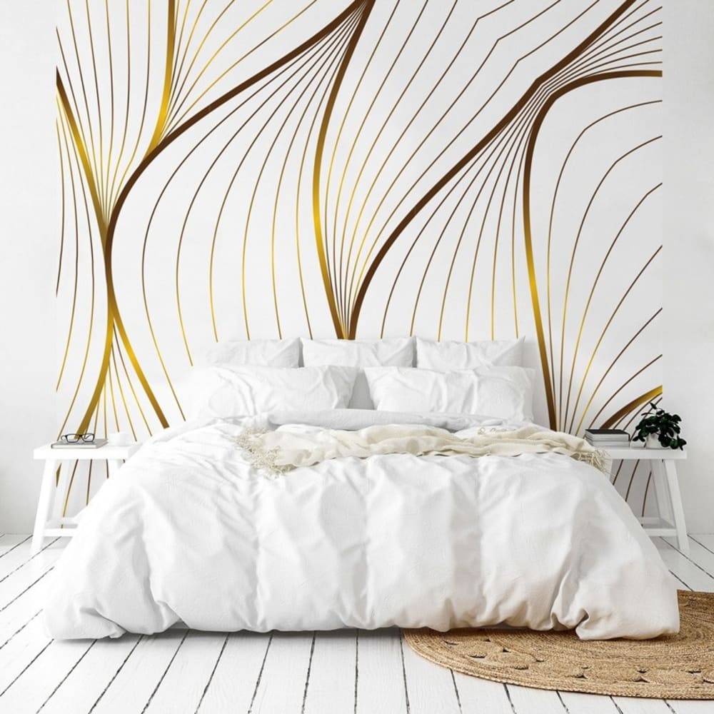 Papier peint panoramique - Sötma - Blanc - intissé: 150g/m² - 5 lés: 240x270cm