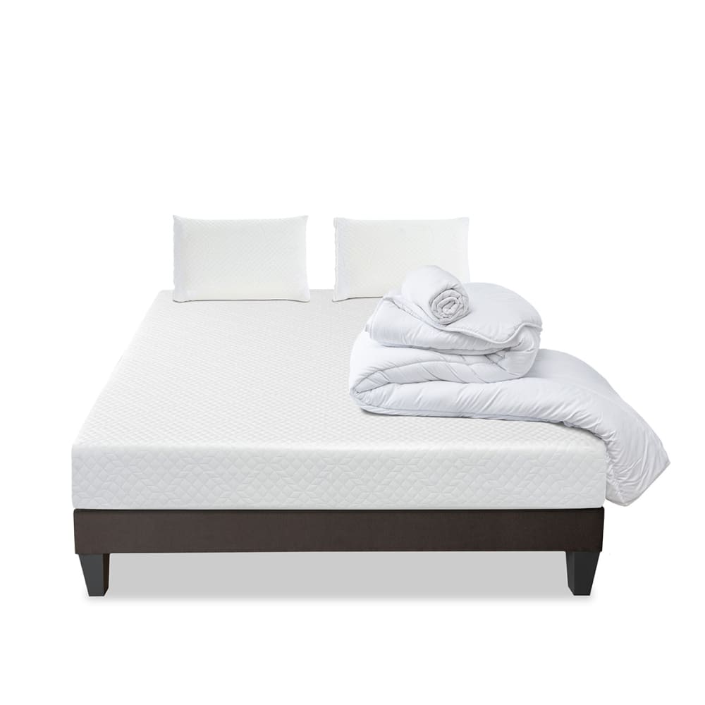 Pack Absolu 180x200 cm Matelas Mousse + Sommier Bois + Accessoires