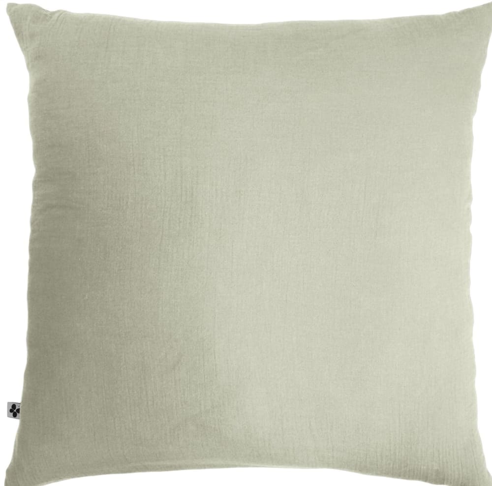 Taie D'oreiller 60x60 Gaze De Coton Vert D'eau