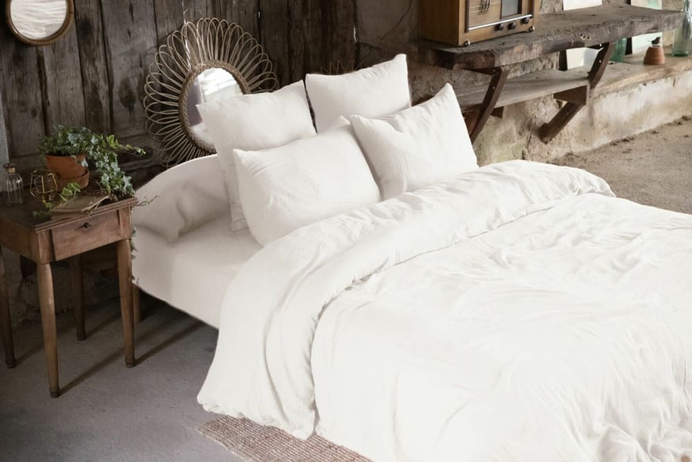 Housse De Rêve Chantilly Housse De Couette Blanc Coton 200 X 200 Cm