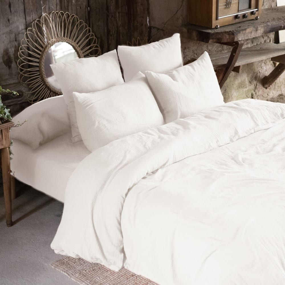 Housse De Rêve Chantilly Housse De Couette Blanc Coton 140 X 200 Cm