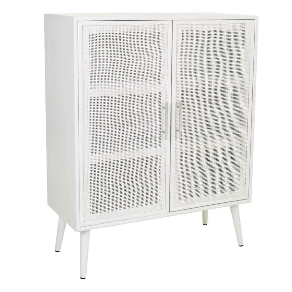 Armoire Alexandra House Living Argenté White Wedding Bambou Bois Mdf 37 X 101 X 80 Cm