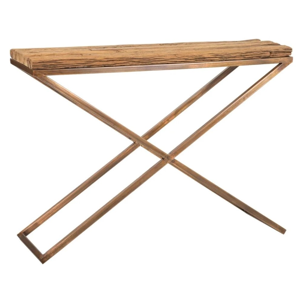 Console Alexandra House Living Bois Fer 82 X 37 X 112 Cm