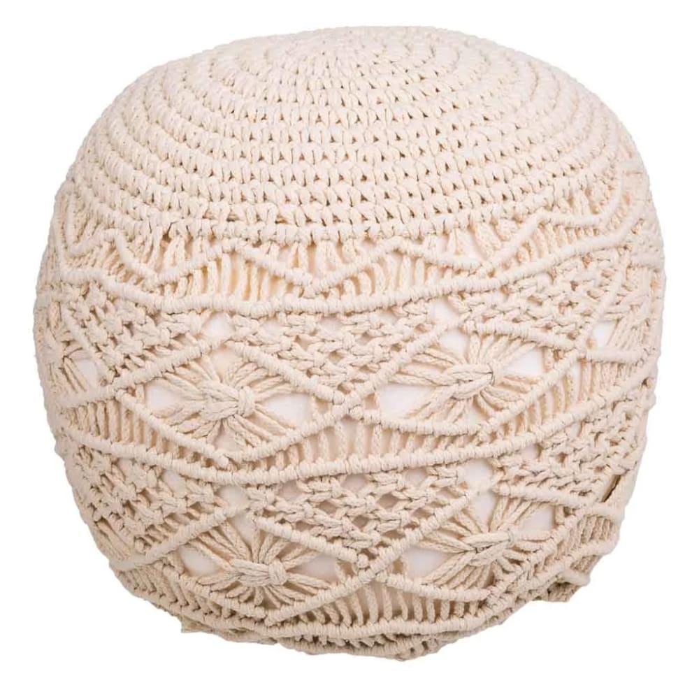 Pouf Alexandra House Living Crème Polystyrène 45 X 40 X 45 Cm
