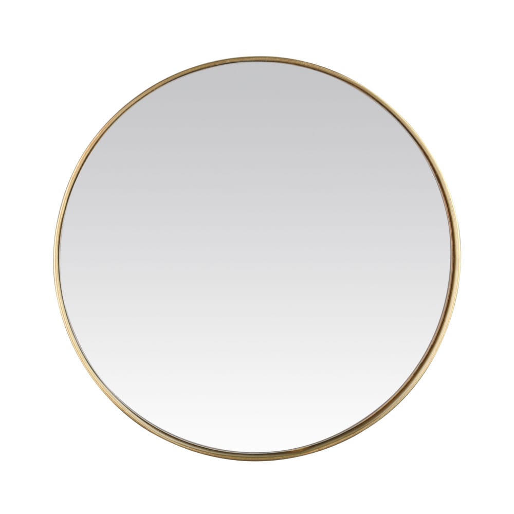 Miroir rond doré contours fins 100 cm
