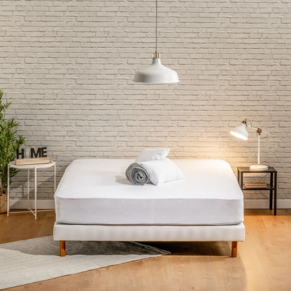 Protège-matelas 140x190cm Molleton ANTI-ACARIENS