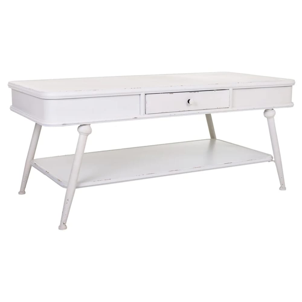 Table Basse Alexandra House Living Blanc Fer 60 X 53 X 120 Cm