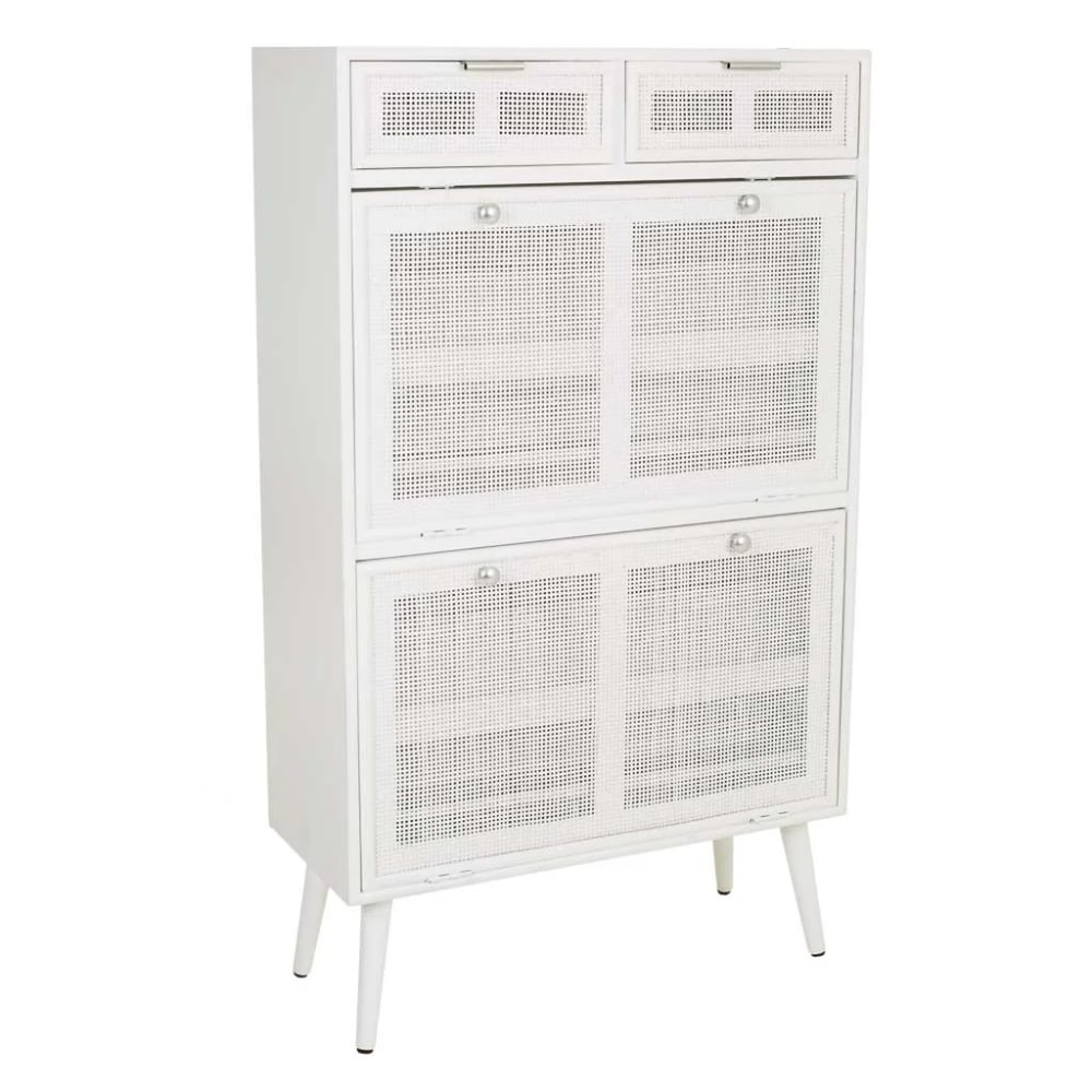 Armoire À Chaussures Alexandra House Living Blanc 32 X 120 X 70 Cm Grille