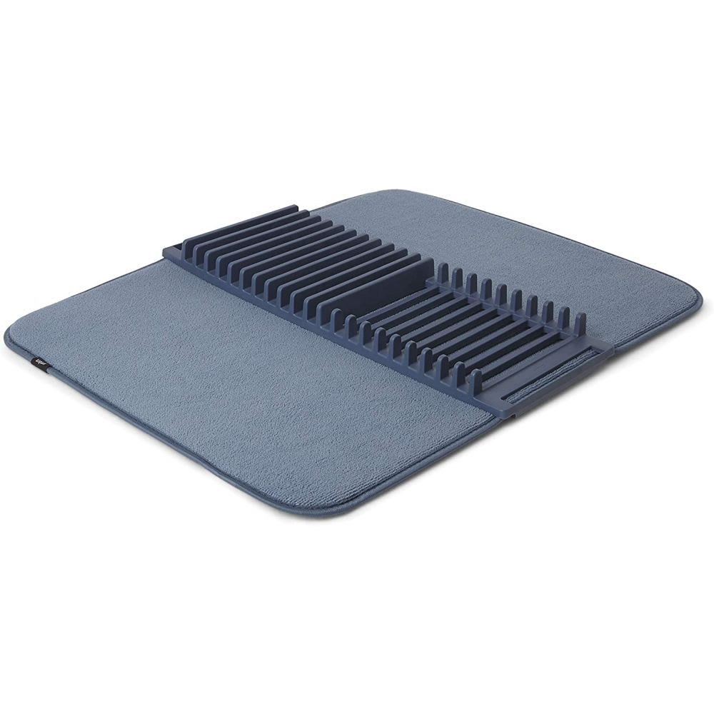Tapis égouttoir à vaisselle en microfibre Udry 61x46cm bleu en