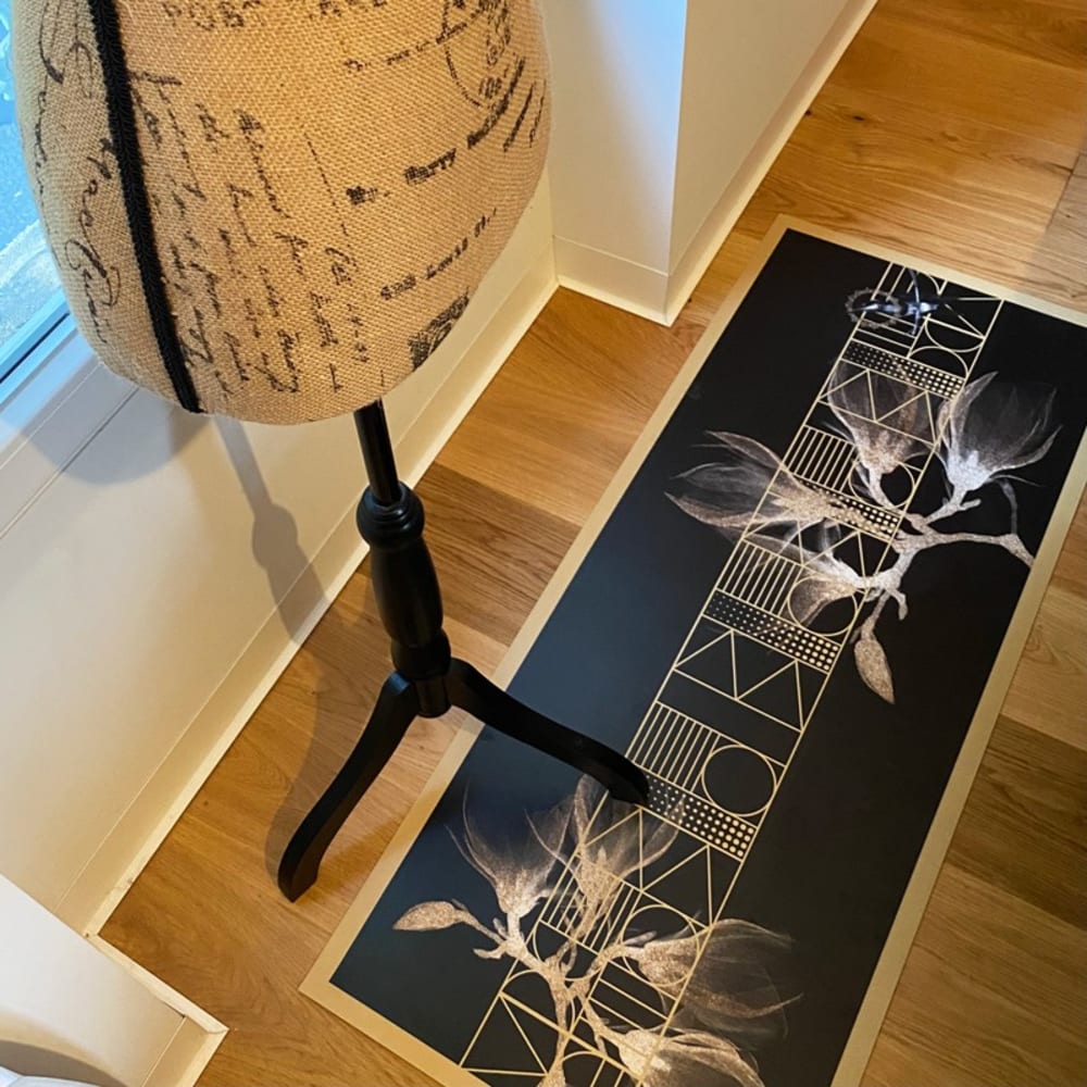 Tapis antidérapant - Boho Chic - vinyle - int./ext. - Noir - 120x200cm