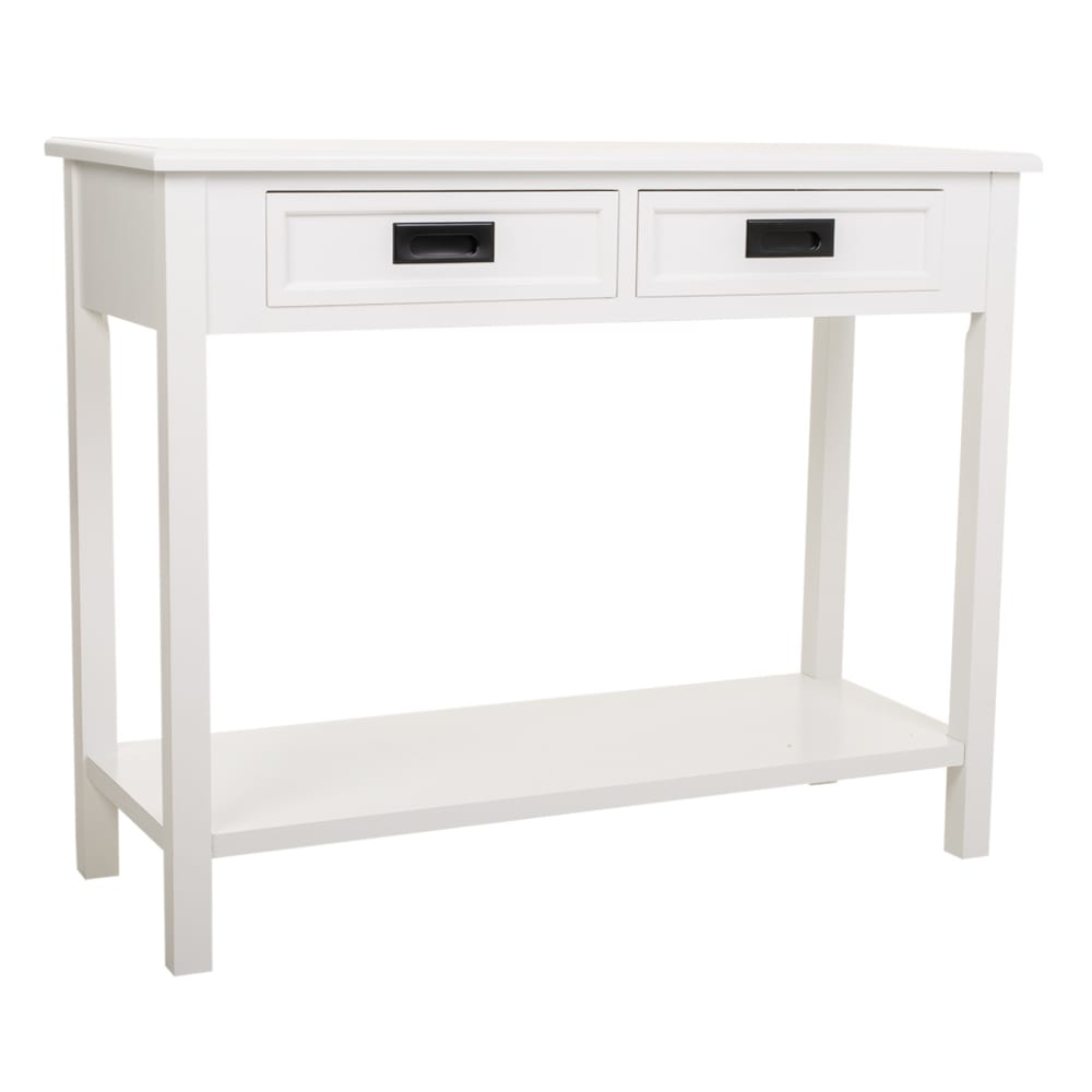 Meuble D'entrée En Bois Blanc 100x40x80h