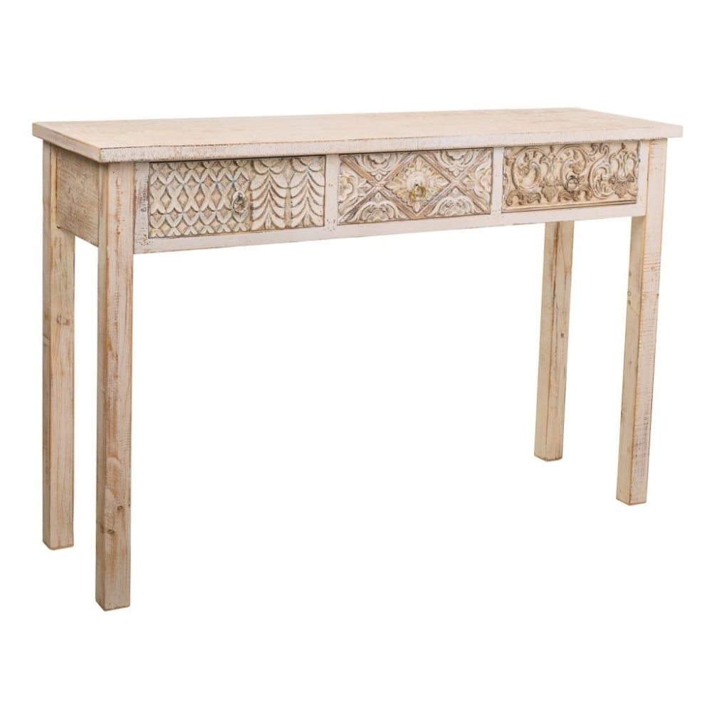 Hall En Bois Sculpté 120x35x80