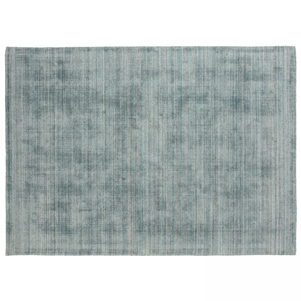 Tapis chenille rectangulaire imprimé nuancé bleu clair 120 x 170 cm Oviala