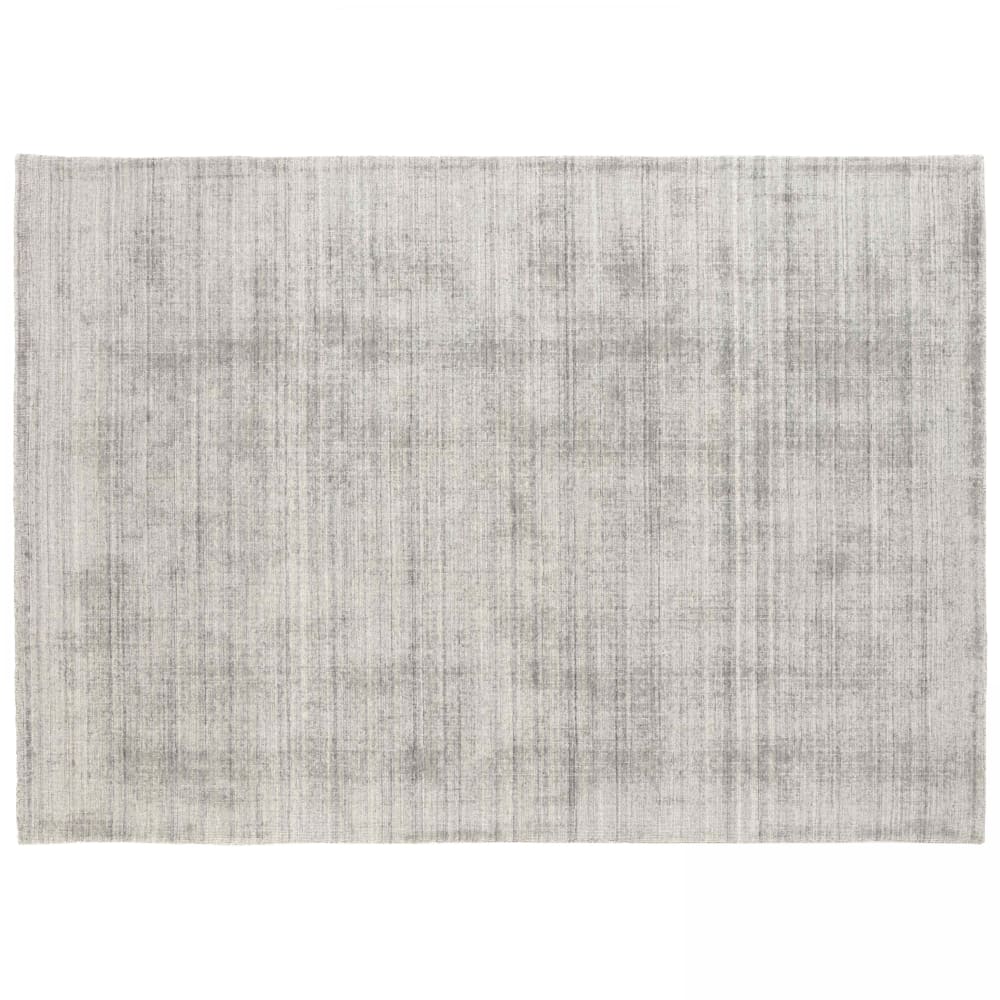 Tapis chenille rectangulaire imprimé nuancé gris clair 120 x 170 cm Oviala