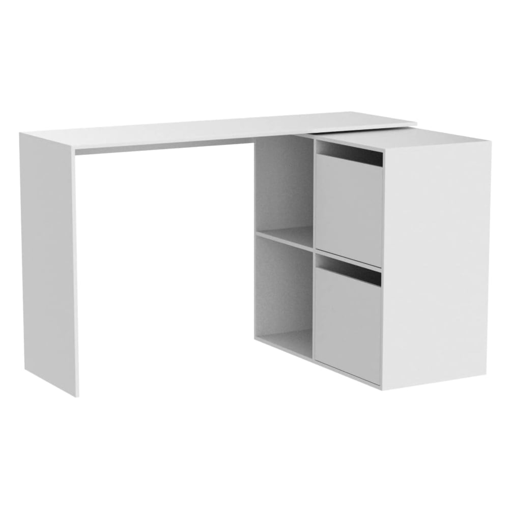 Bureau,effet Bois,blanc,152x49h74 Cm