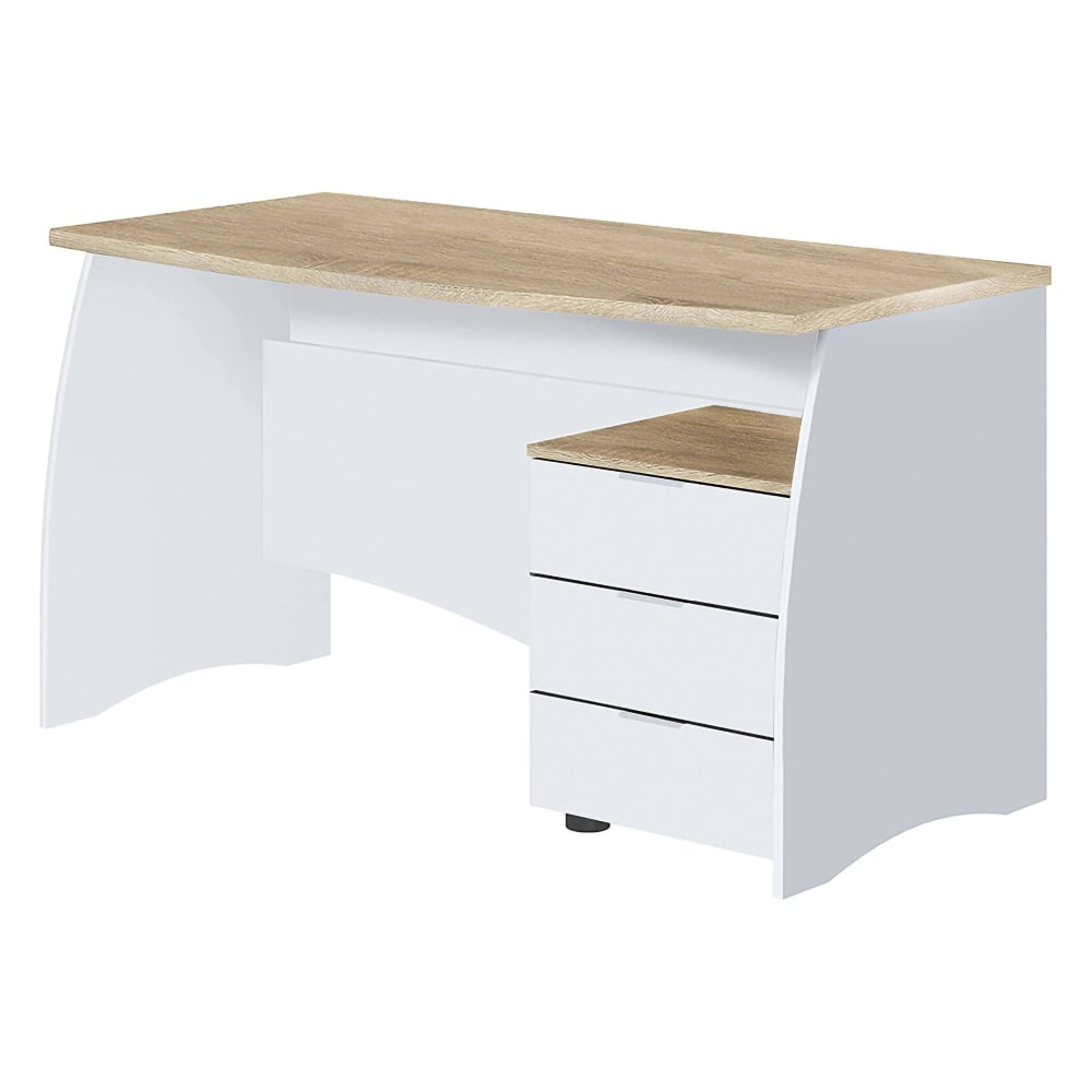 Bureau,effet Bois,chêne Blanc,136x67h74 Cm