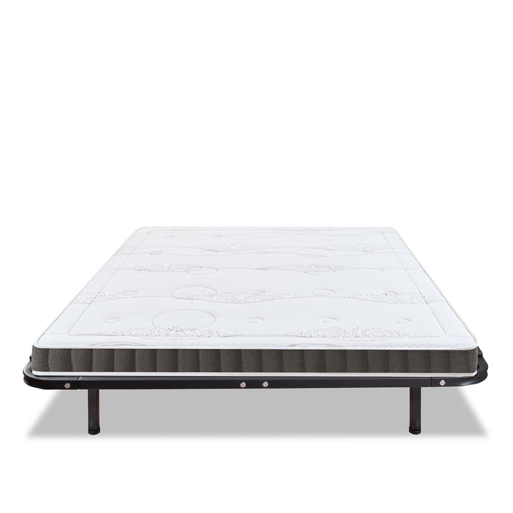 Ensemble Intuition 90x190 cm Matelas Mousse + Sommier Métal