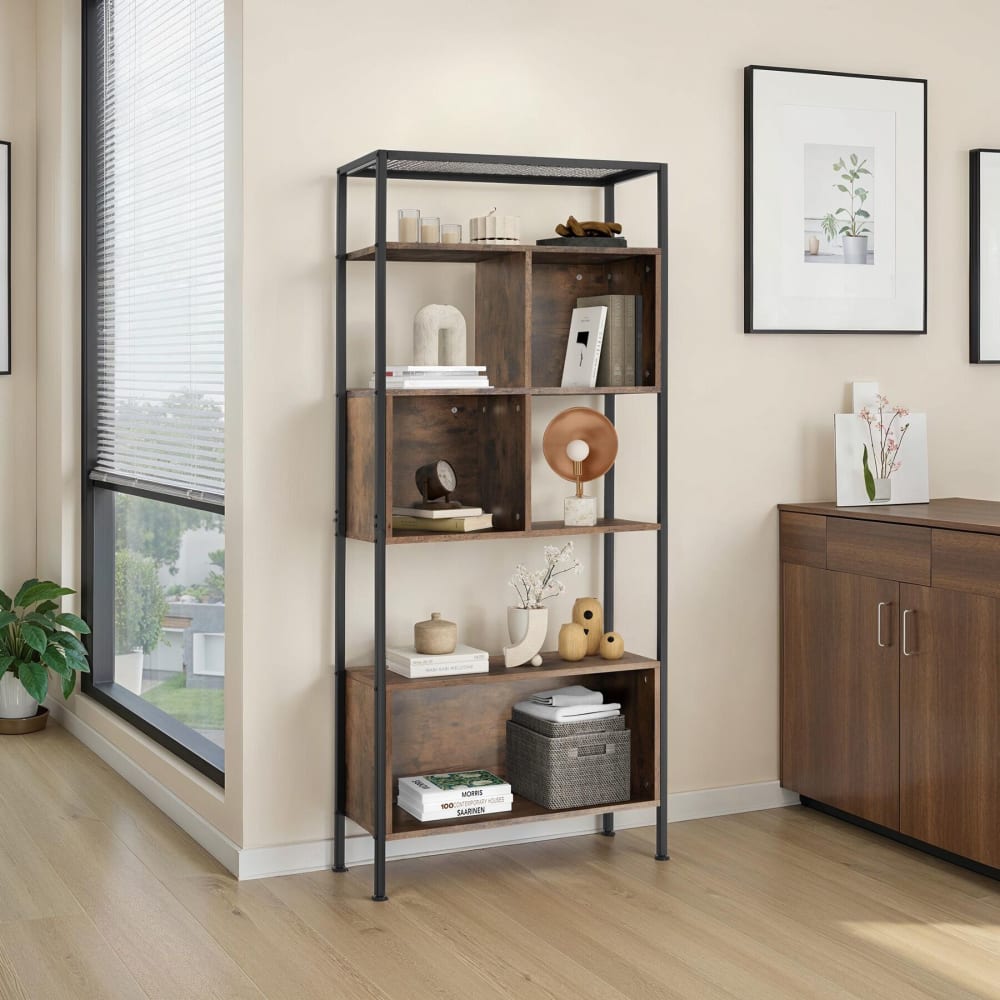 Étagère style industriel avec des pieds en plastique réglables en hauteur