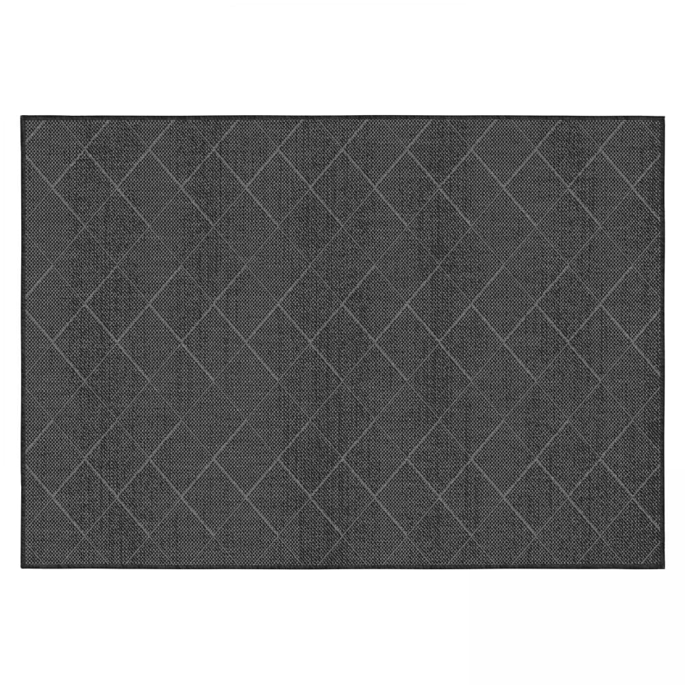 Tapis d'extérieur en polypropylène 120 x 170 cm noir Oviala